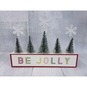 Best Brands Christmas "Be Jolly" 2-In-1 Picture Photo Holder Woodem